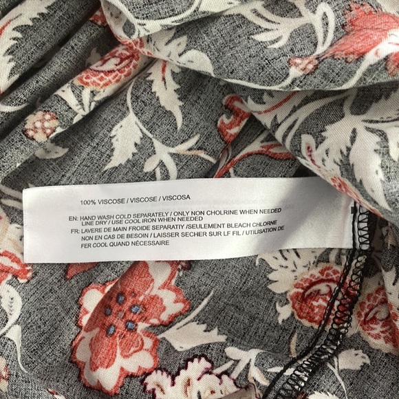 BAND OF GYPSIES floral smocked bodice ruffled sleeve mini dress with pockets XS - Picture 12 of 12